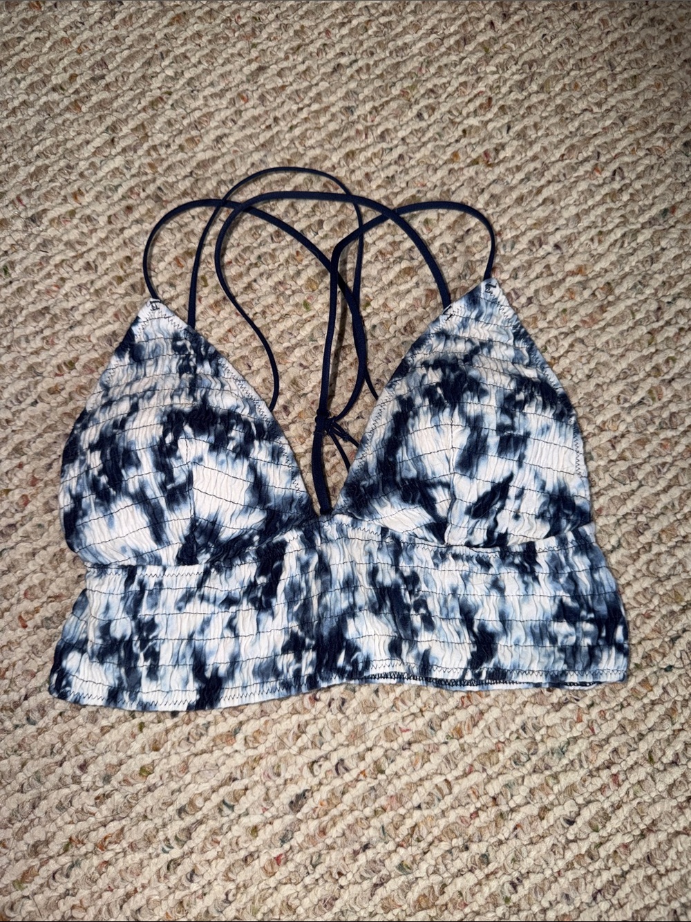 PINK Victoria's Secret Black & White Strappy Bralette